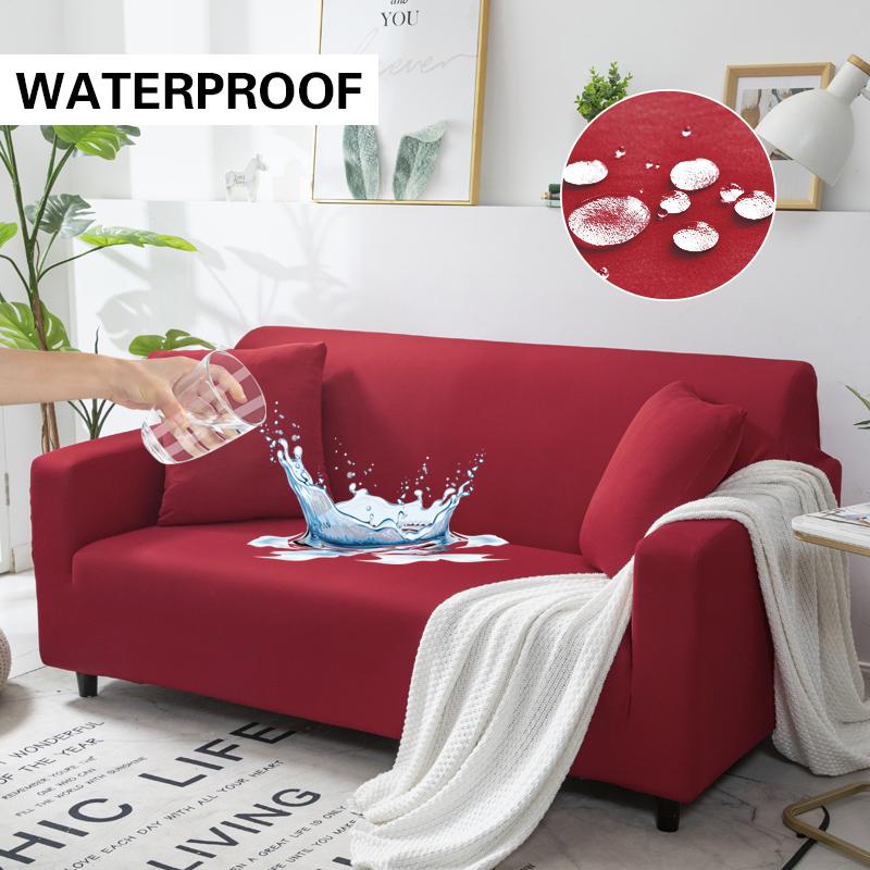 Waterproof Sofa Slipcover Stretch Couch Cover Pet Friendly Sofa Covers For Living Room Furniture Protector With Elastic Bottom
