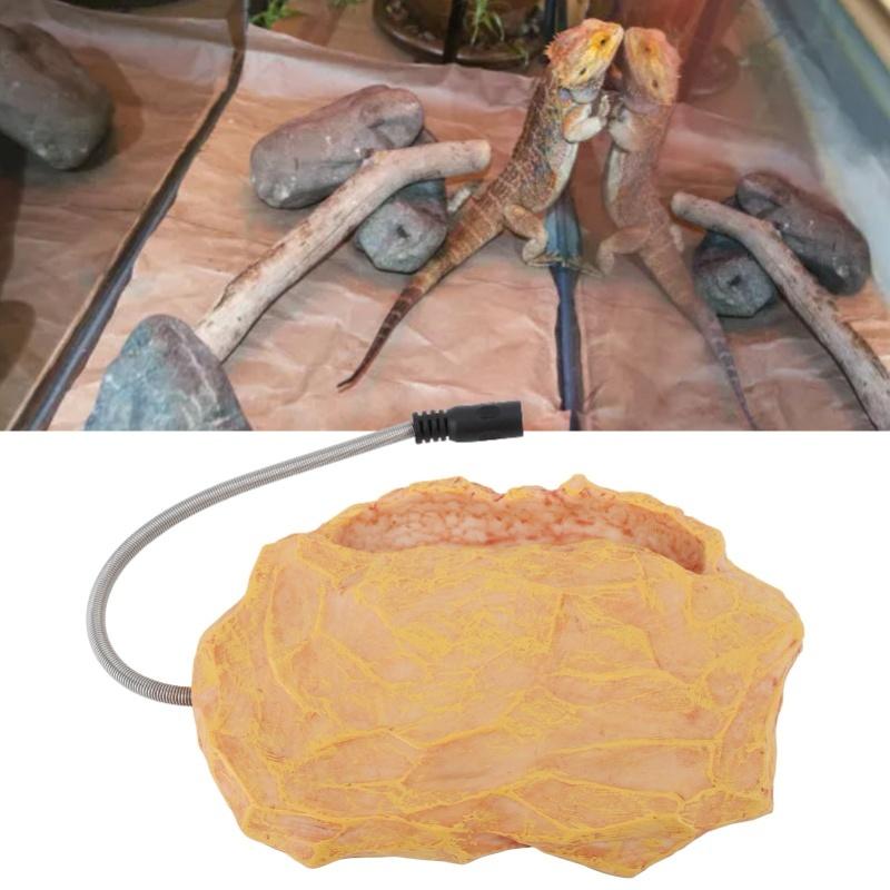 Reptile Heat Rock Temperature Controlled Heating Rock Heater For Lizard Turtle Snake 12V Safe Voltage EU Plug 100-240V