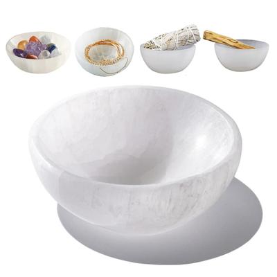 Selenite Purification Dish Bowl, Natural Gypsum Accessory Tray, Interior Decor, NGE