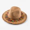 Summer Visor Jazz Straw Hat Broken Grass Edge Parent-child Hat Seaside Beach Hat Ethnic Style Big Edge Hat Children