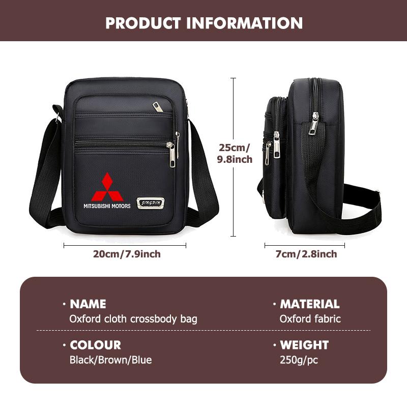 Kycp1 For Mitsubishi Car Logo Men's Chest Bag Shoulder Wallet Multi-Use Crossbody Bag Travel Bag Outlander Lancer Eclipse Mirage