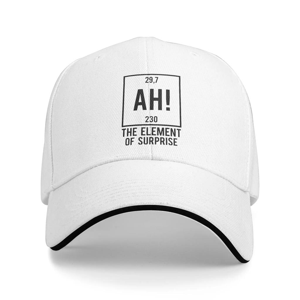 Adult FUNNY PERIODIC TABLE AH THE ELEUnisexT OF SURPRISE Sandwich Hat Outdoor Baseball Caps Sun Hats Adjustable Fishing Hat