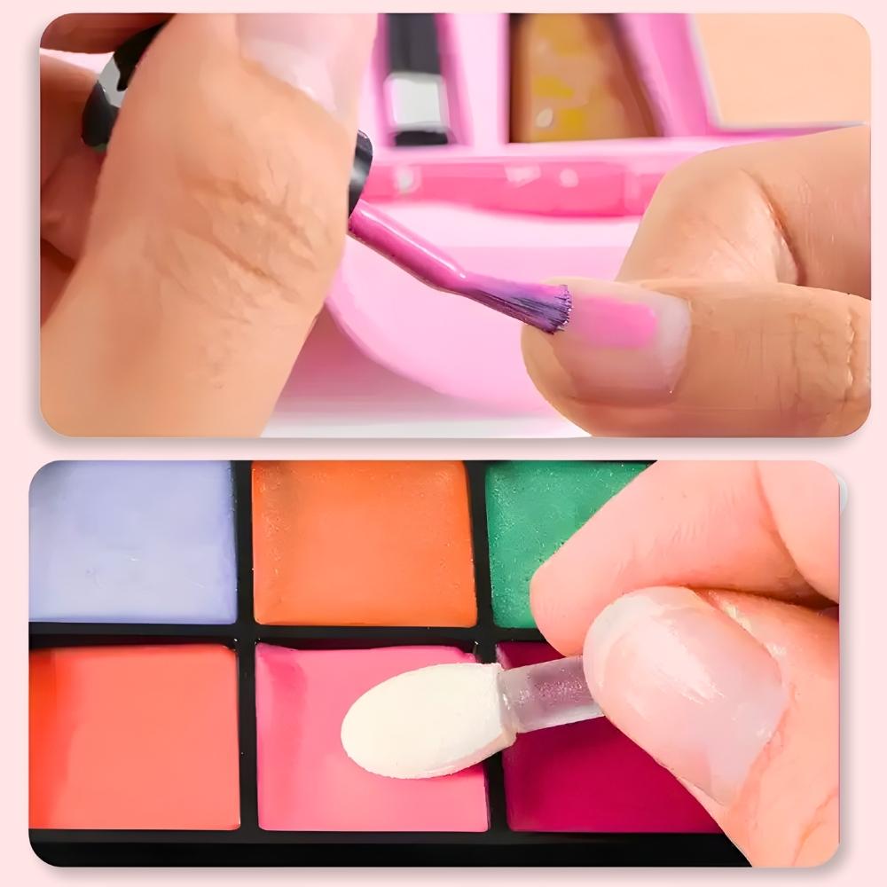 Cosmetics Case, Nail Makeup Set for Children and Girls, Large