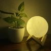 1PC 3D Moonlight Ball Nightlight with Stand,Powered by Battery Box(Without battery),Used for Birthday Gift,Bedroom Decoration