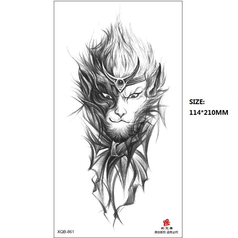 Men'S Auspicious Animal Hand-Painted Color Temporary Waterproof Tattoo Sticker Simulation Tattoo Sticker