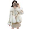 Winter new imitation suede, imitation fox fur, women's fashion down cotton clothes, short models - 0 years old