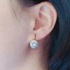 Purple Gold Inlaid Zircon Earrings Full Of Diamonds Classic Luxury Temperament Solid Rose Gold Plated Earrings