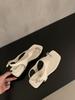Pointed French niche Korean wedge heel strap open-toed sandals women's 2025 new summer fashion skirt Roman shoes
