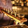 6 Holes Glass Holder Cup Rack Barware Accessories Organizer Serving Tray Kitchen Storage Wood for Club Party Bar Glass Holder