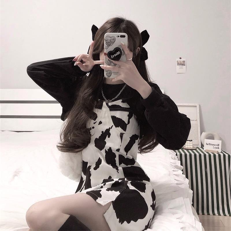 Kuh Print Slip Kleid Frauen Mode Sexy Bodycon Kleid Frauen Sommer Sommerkleider Streetwear Frauen Koreanische Trendy Kleid