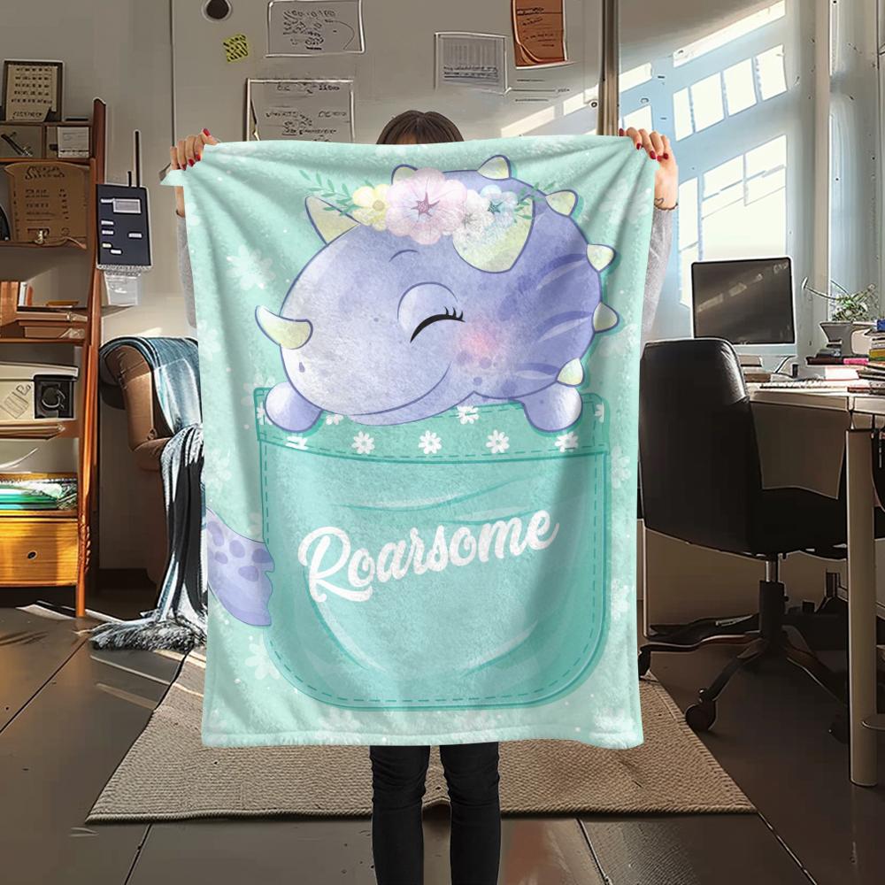 1 Stück Flanelldecke mit Cartoon-Druck, Hohe Qualität, Bequem für alle Jahreszeiten, Heimdekoration, Wärme und Komfort, Perfekt als Weihnachts- oder Geburtstagsgeschenk