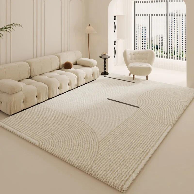 Wabi-sabi Style Carpets for Living Room White Bedroom Decor Plush Carpet Modern Thickened Minimalist Rug Fluffy Soft Bedside Mat