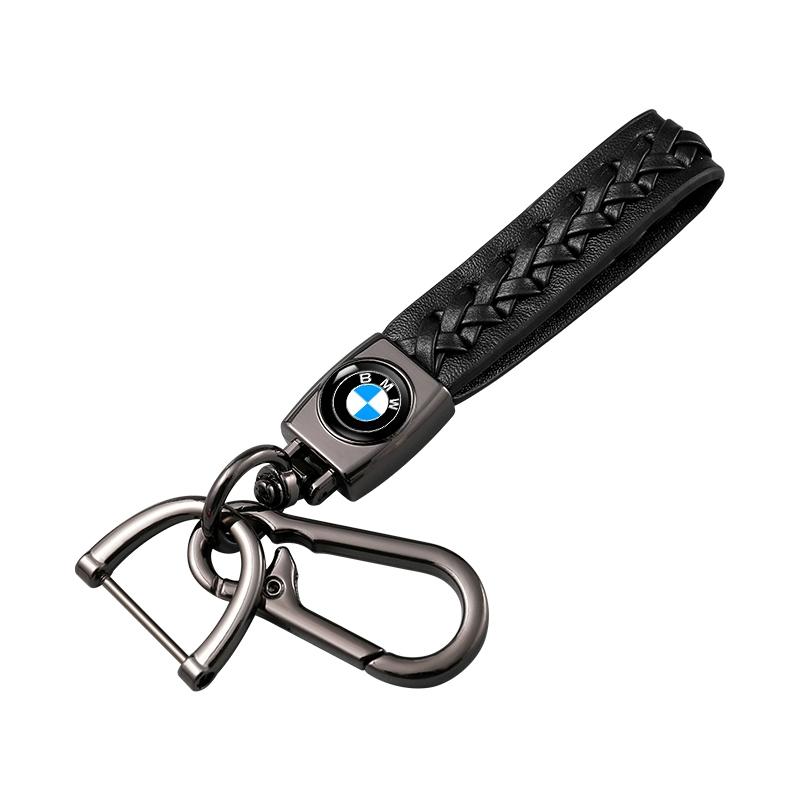For BMW 1 2 3 4 5 6 7 Series X1 X3 X4 X5 X6 X7 87 F20 E36 E46 E90 E39 F10 F16 Car Leather Braid Keychain Decoration Accessories