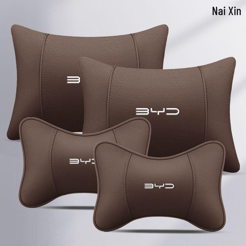 Compatible with New BYD Car Neck Pillow and Lumbar Support for Qin, Song Plus Dmi, Han, Tang, Yuan EV, and Dolphin Seal Models