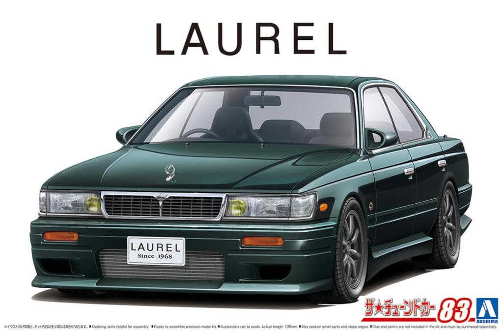 AOSHIMA Vyladěná řada vozů Nissan HC33 Laurel 1991 Aero Custom Plast Model 1/24 č.83