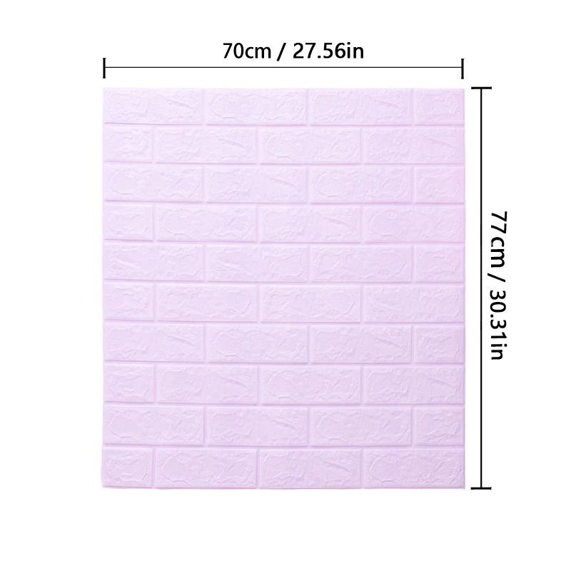 77cm*70cm 3D Wall Sticker Imitation Brick Bedroom Home Decor Waterproof Anti-mold Self-adhesive DIY Wallpaper For Living Room