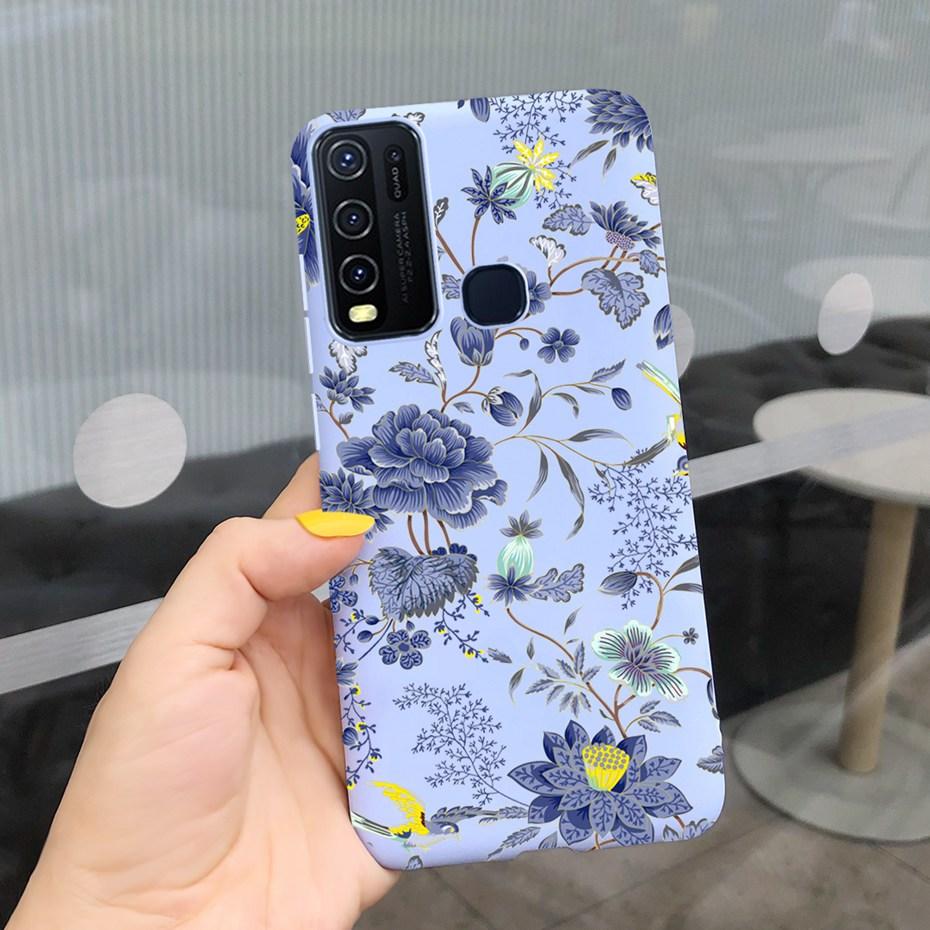 Fashion Cute Flower Milk Silicone Case For Vivo Y30 1938 Y50 1935 Black Soft TPU Phone Cover For Vivo Y 30 50 Y30 2020 Back Case