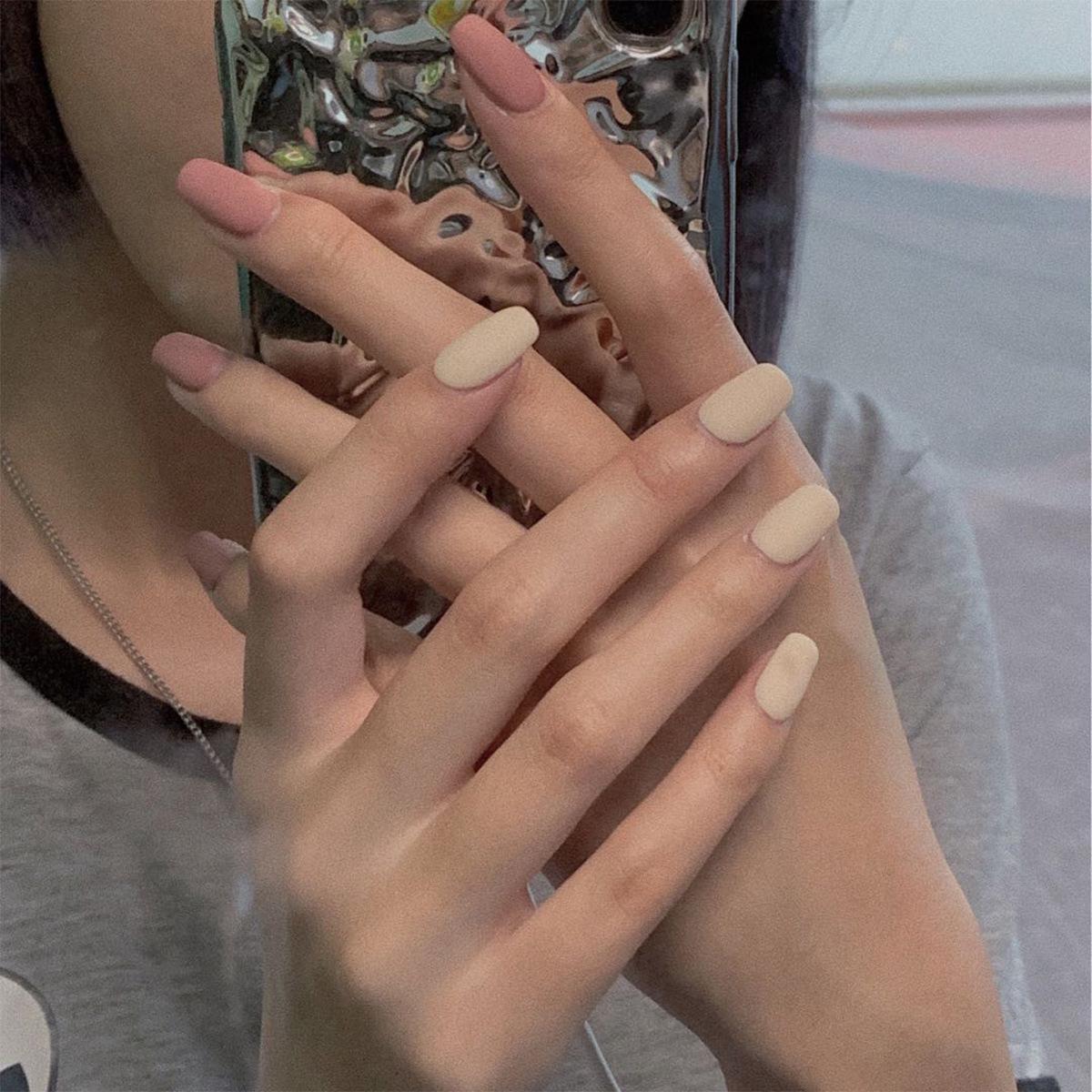 Mandarin Duck Rose Pink Wearable Fake Nails & Stickers