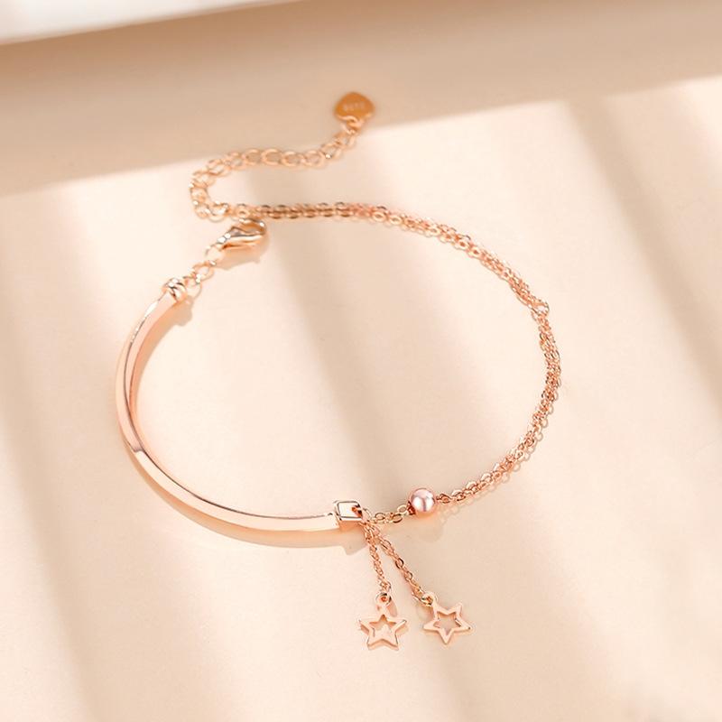 

Браслет из стерлингового серебра 925 пробы, ювелирные изделия, геометрические бусины, браслеты-цепочки, модный тонкий свадебный подарок для подруги, женщин розового золота