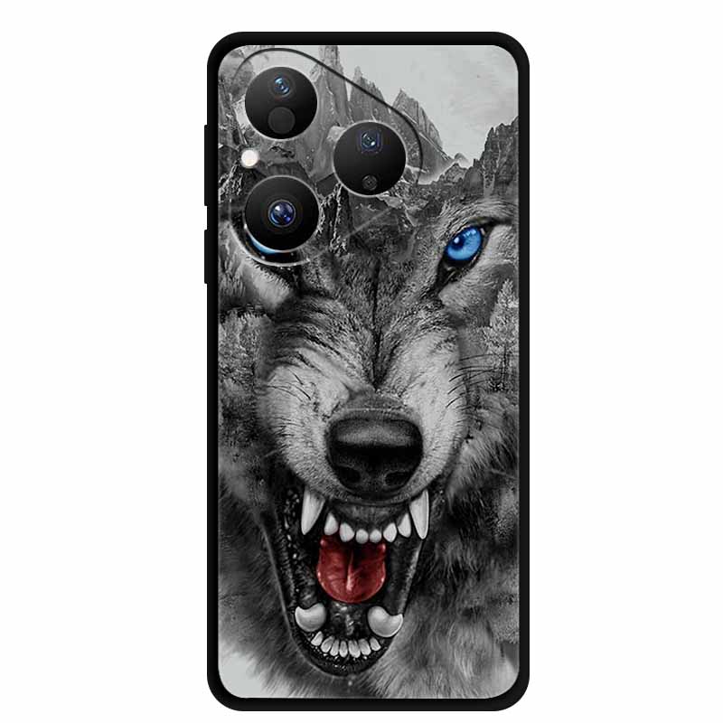 Colorful Case For Huawei Pura 80 Case Cartoon Animal Silicone Black Soft Cover for Huawei Pura 80 Case Protective Bumper Pura80