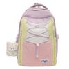 Farbblock Rucksack mit großem Fassungsvermögen für College- und Highschool-Mädchen