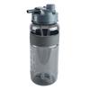 Sports Water Bottle Leakage Proof Detachable Silicone Straw Portable Drinking Bottle with Handle Strap 2000ml Gray