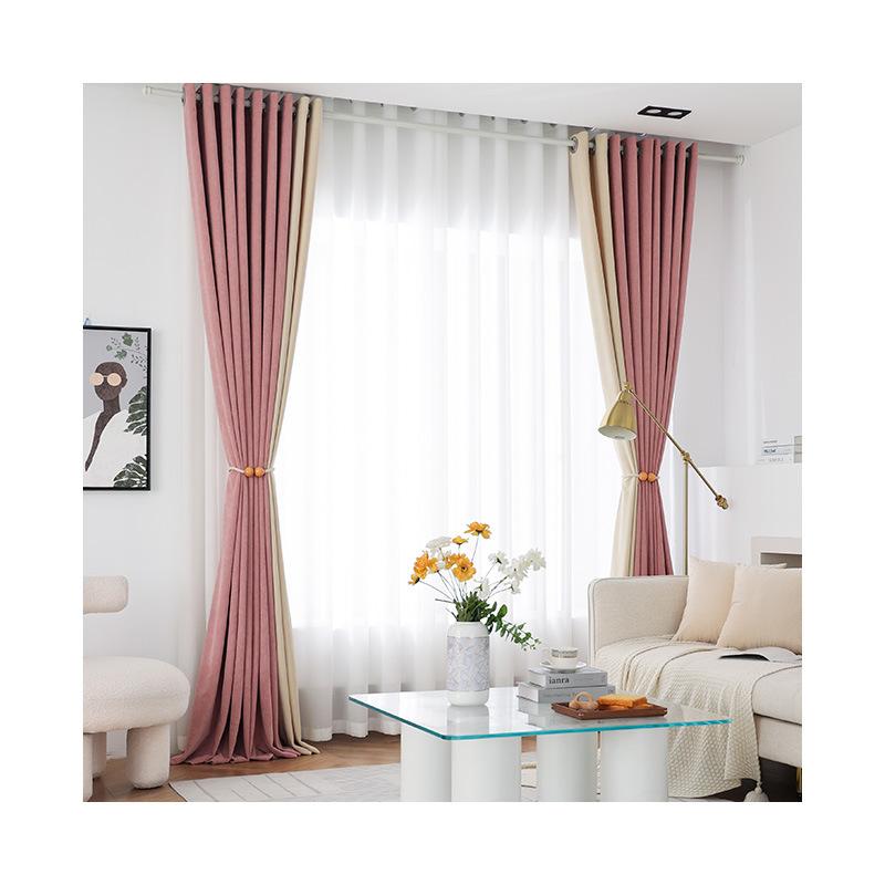 Baby Fleece French Cream High Blackout Curtain Cloth, Bedroom Children'S Room Sun Protection And Heat Insulation Curtain Finished Product