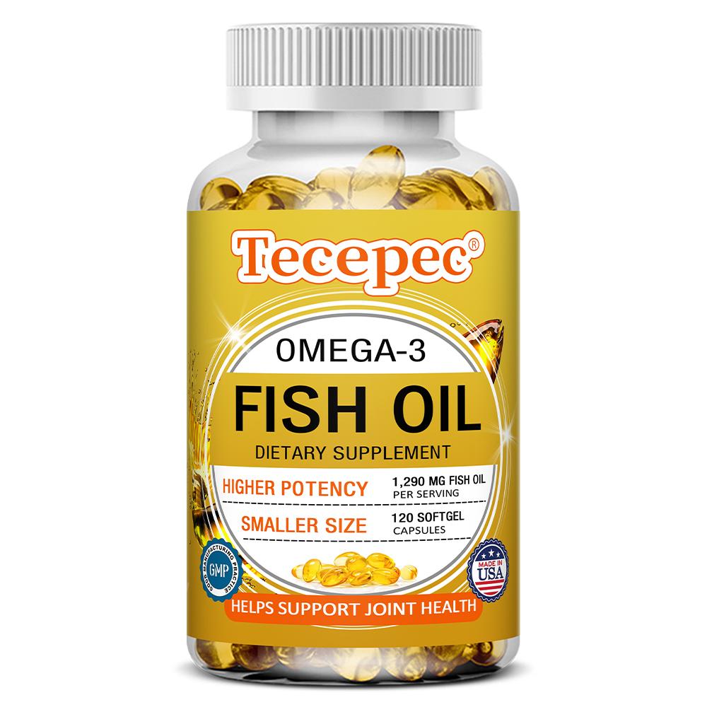 Fish Oil 1290 Mg Dietary Supplement, With Omega-3, Epa + Dha, 120 Softgels Per Bottle 120 Capsules