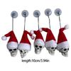5Pcs Plastic Skeleton Head Decoration With Santa Hat For Holiday Parties Christmas Tree Halloween Hanging Ornament