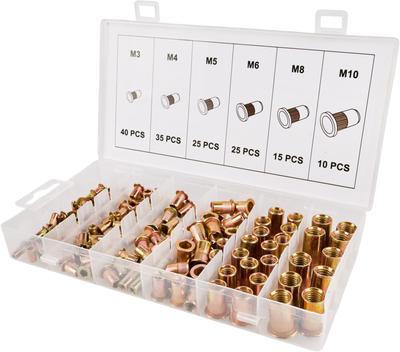 Set of Steel Rivet Nuts M3-M10 150 Pcs KD12676