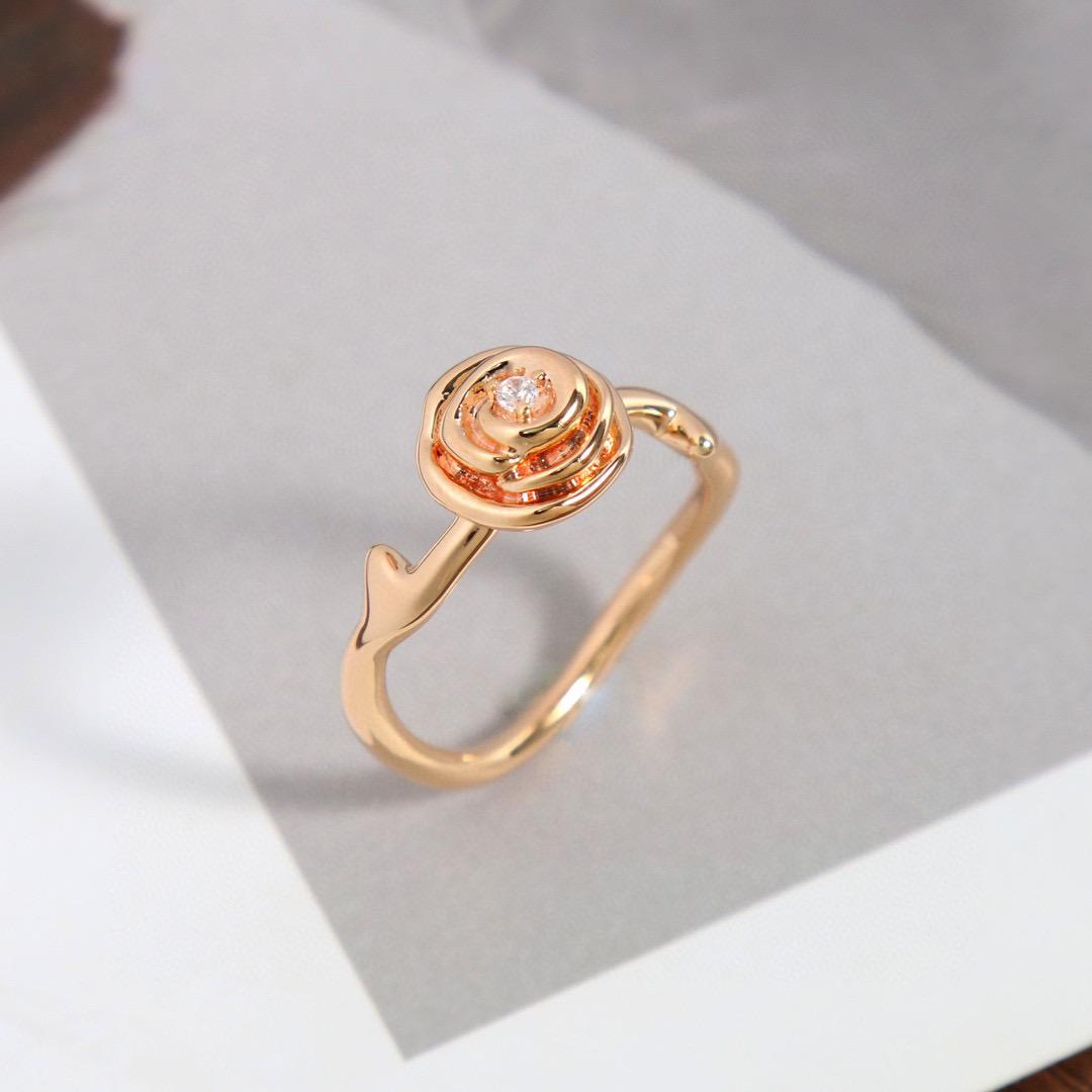 

2023 Новое Винтажное Горячее Бренд Женское Кольцо Роскошные Ювелирные Изделия Для Женщин Дизайнерское Кольцо Роза Цветок Превосходное Качество Модное Женское Кольцо Сердце 8 синий