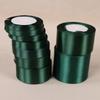 25Yards Dark Green Crafts Satin Ribbon Christmas Gift Bow DIY Handmade Ribbon Handwork Sewing Clothing Party Wedding Decoration