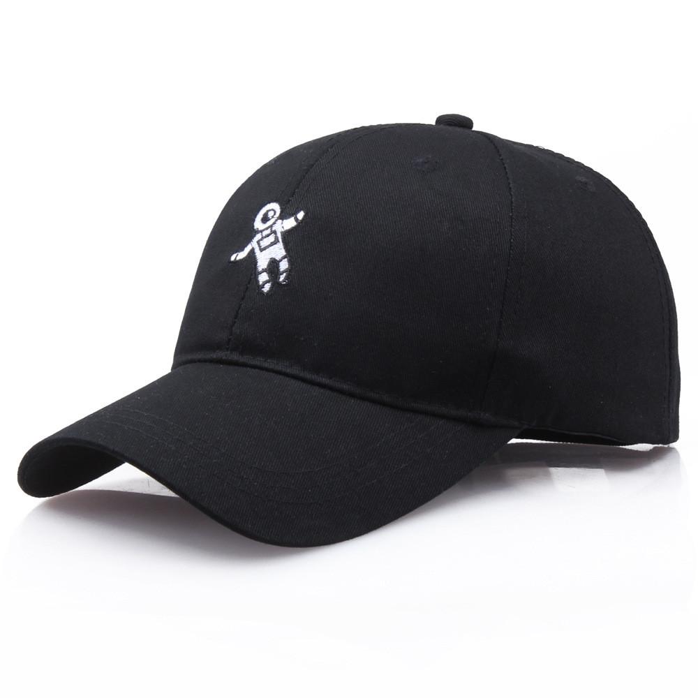 Unisex gestickte Baumwoll-Baseballkappe mit gebogenem Schirm für Herbst Winter Freizeitkleidung
