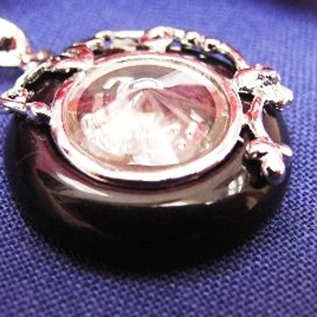 Les Trésors De Lily [E5173] - Silver Pendant 'Agate' Black Silver