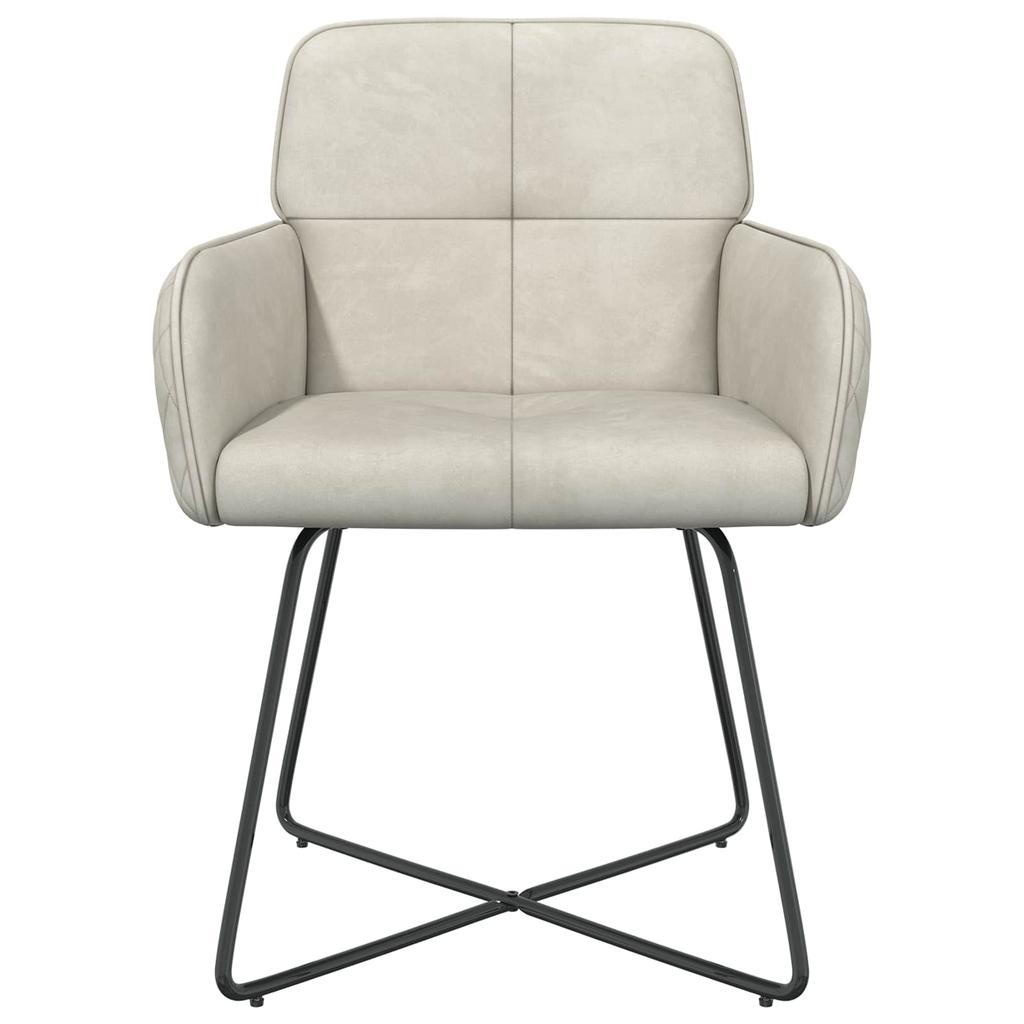 Dining Chairs 4 Pcs Velvet Cream 59 X 56.5 X 86 Cm