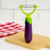 Vegetable Peeler - Original - 16 Cm - Eggplant Handle - Stainless Steel - Practical and Design