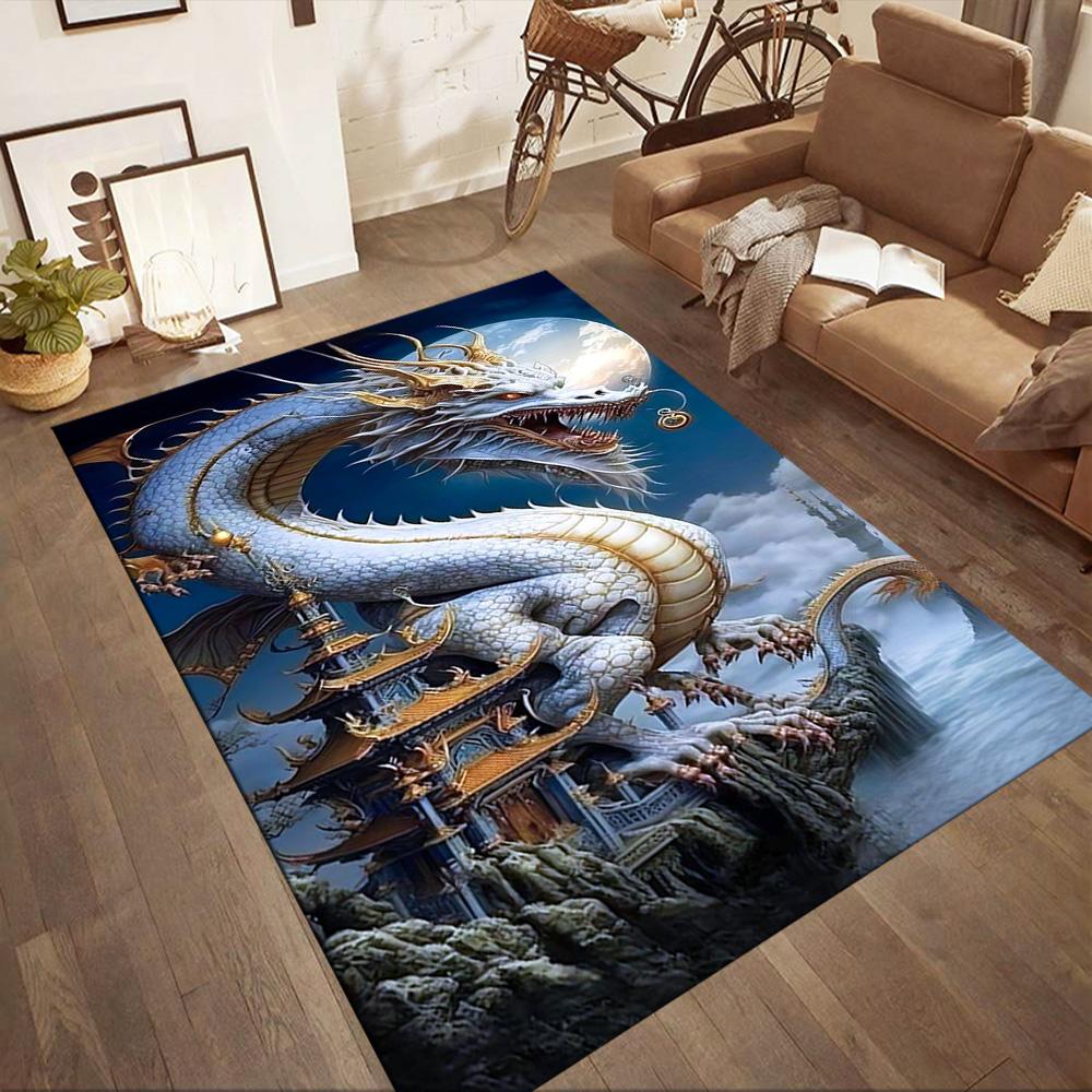 Chinese Dragon Fantasy Floor Mats for Living Room, Bedroom and Room Decoration Are Suitable for Gifts.