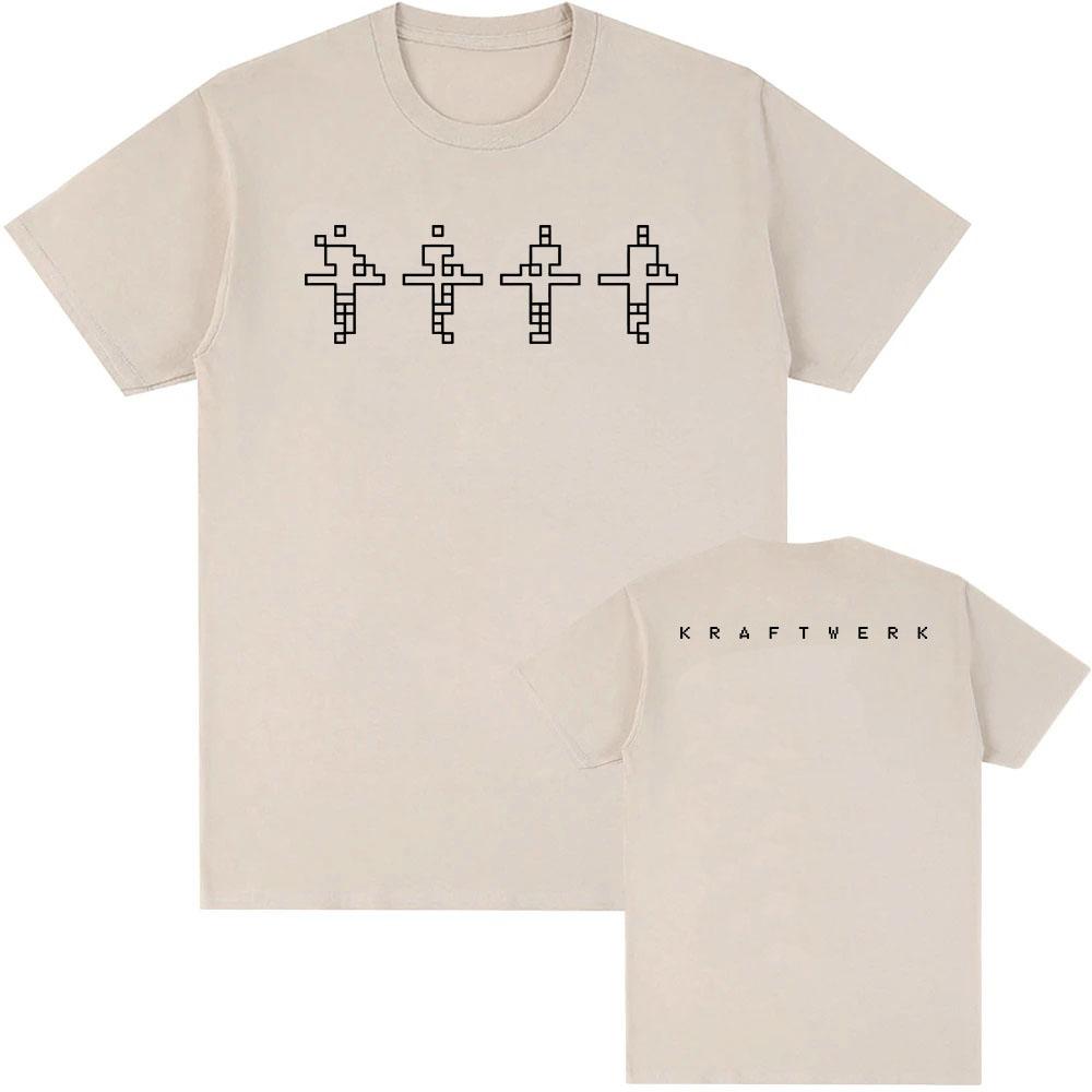 Kraftwerk Graphic Print T-shirt Short Sleeve Cotton Tshirts Unisex Streetwear Hip Hop Fashion Casual T Shirt Tees