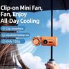 Mini Portable Handheld Clip Fan, 3-in-1 Rechargeable 3000mah Battery, 5 Speeds, 180° Adjustable Airflow, LED Display, Pocket Size