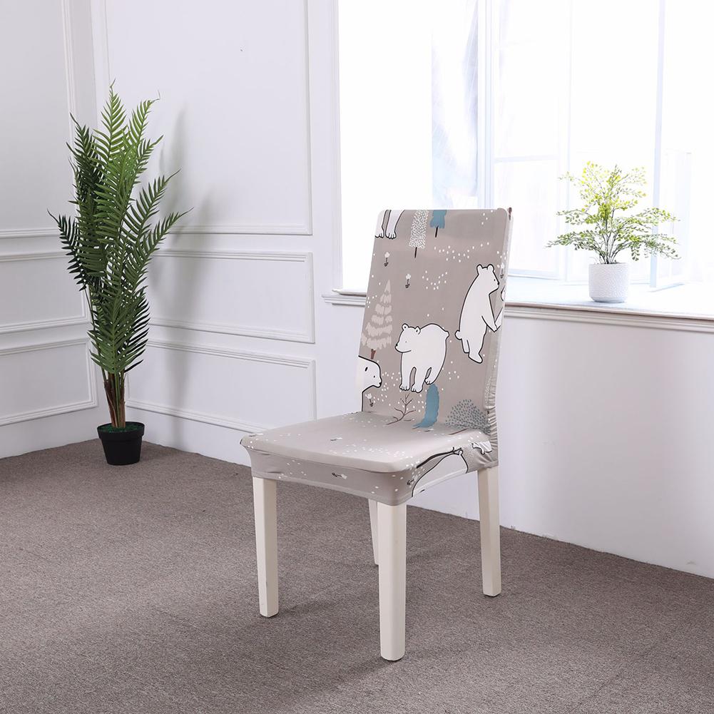 Washable Cartoon Patterns Elastic Chair Cover for Home Hotel Supplies Polar bear1##0