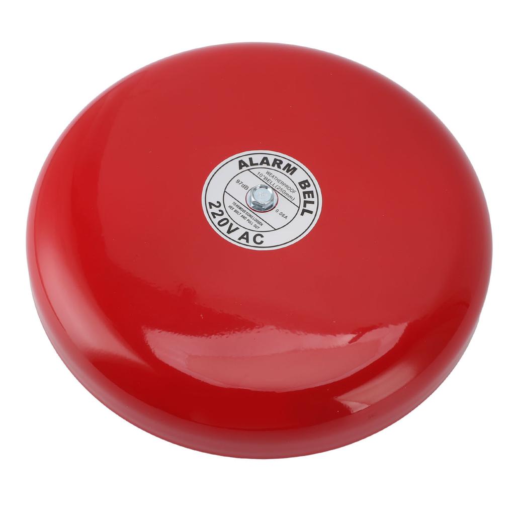 Fire Alarm Bell High Sensitivity Super Loud Sound Electric Round Alarm Bell for School Factory 220V