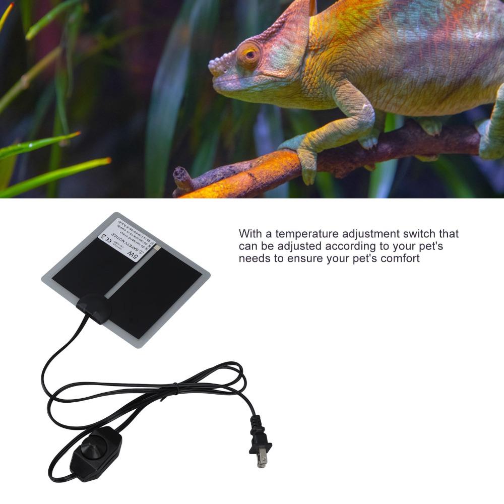 Rapid Heating Pet Heating Pad Adjustable Temperature Reptile Heat Pad Small-Space Enclosure