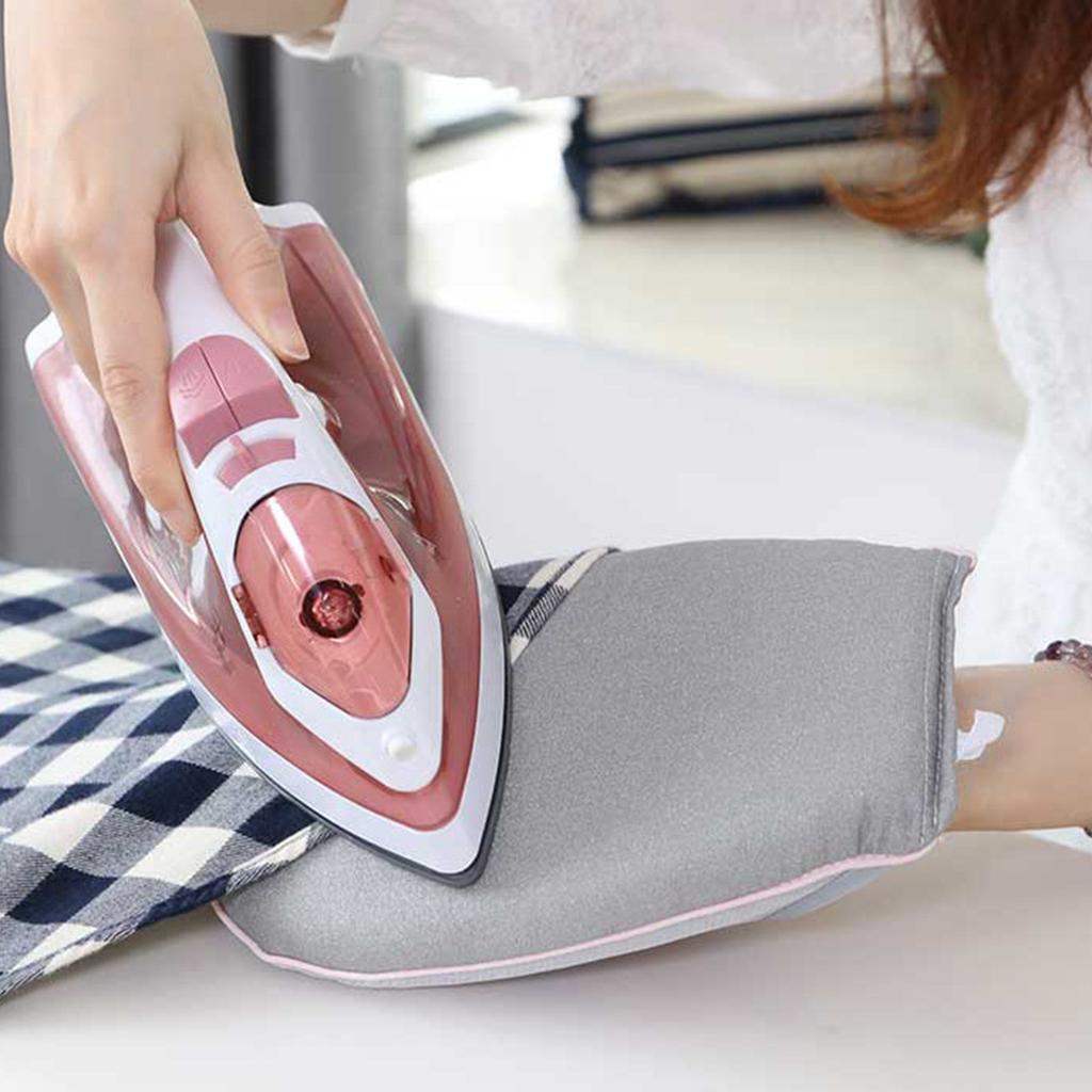 2-Pieces/set Mini Ironing Gloves Handheld Heat Resistant Ironing Pad Board Cover with Finger Loop for Easy Ironing