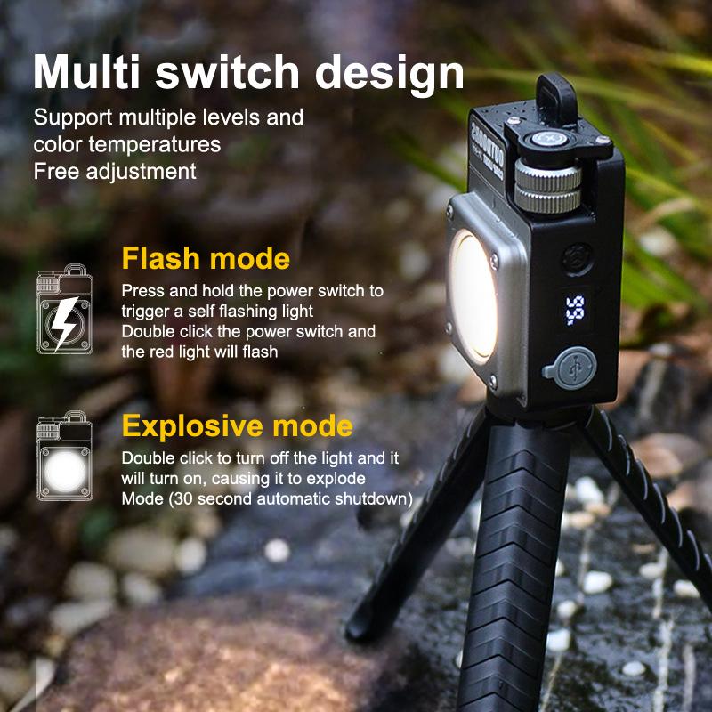 2025 Mini Lanternas de Chaveiro Magnéticas COB Ultrabrilhantes, 120-3500Lm Brilho Ajustável, Magnéticas e À Prova D'água