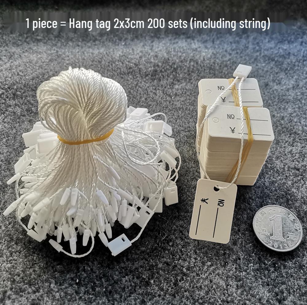 In Stock 300g White Card Paper Hang Tag for Jewelry with Hanging Rope
