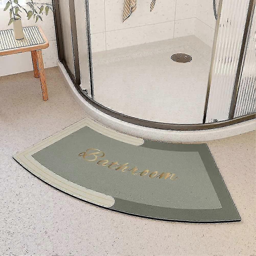 Mott 50 Fast Drying Corner Shower Mat Non Slip Curved Bath Mat For Circular Shower Soft Absorbent Sector Carpet For Bathroom Comfotable Footmatpad Pin