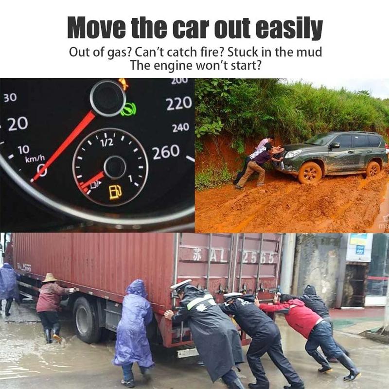 1pc 4M Car Tow Cable Heavy Duty 5 Ton Trailer Rope Towing Pull Rope Strap Hooks Van Road Recovery Car Accessories