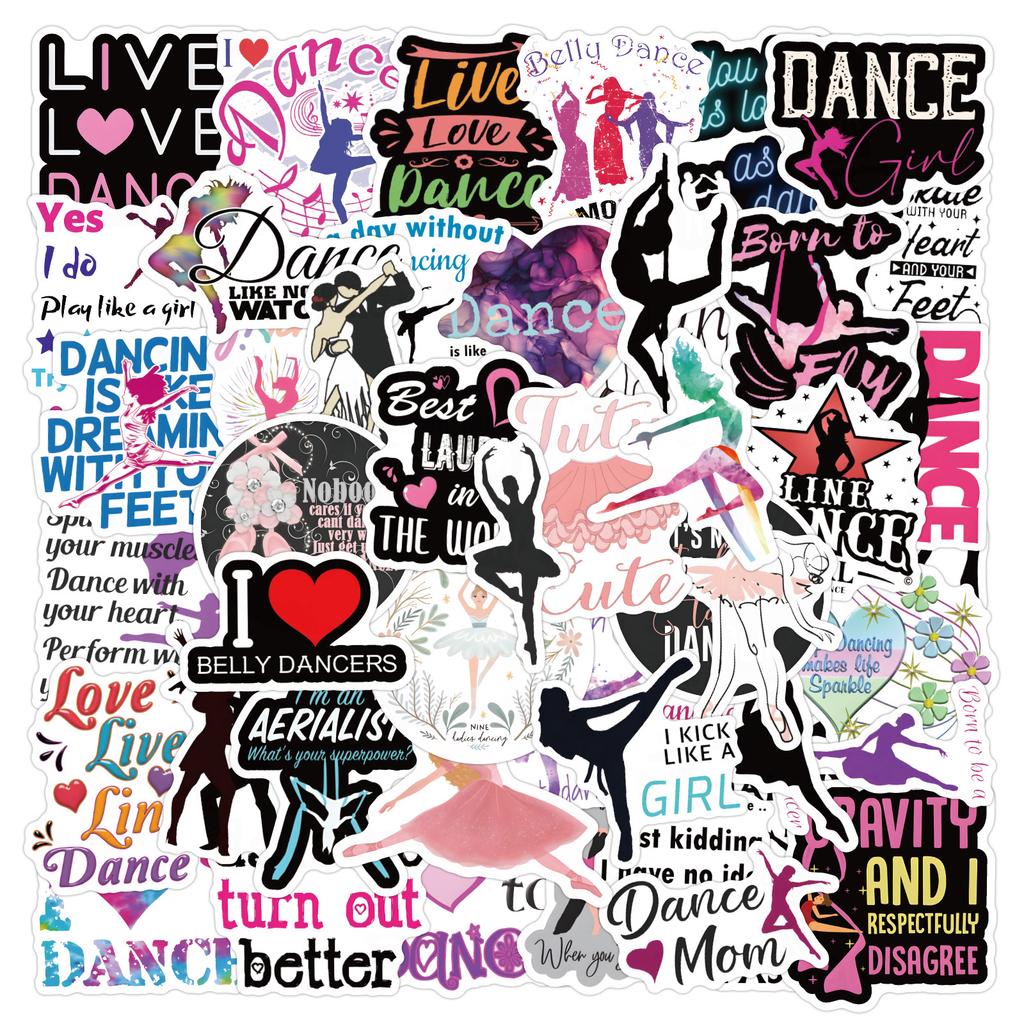 60 New Dance Graffiti Stickers Decorate Suitcase Refrigerator Water Cup Waterproof Stickers
