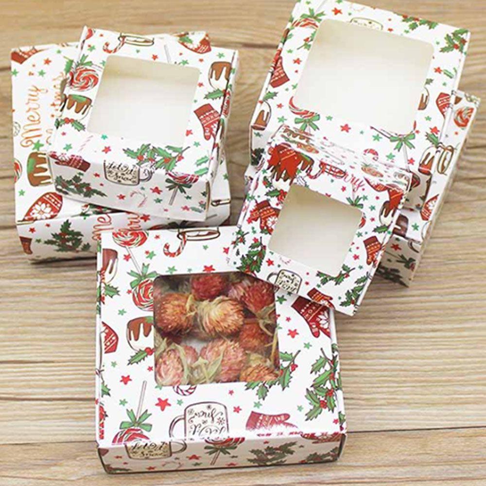 new DIY Multi-size Christmas gifts box gift box package box kraft window