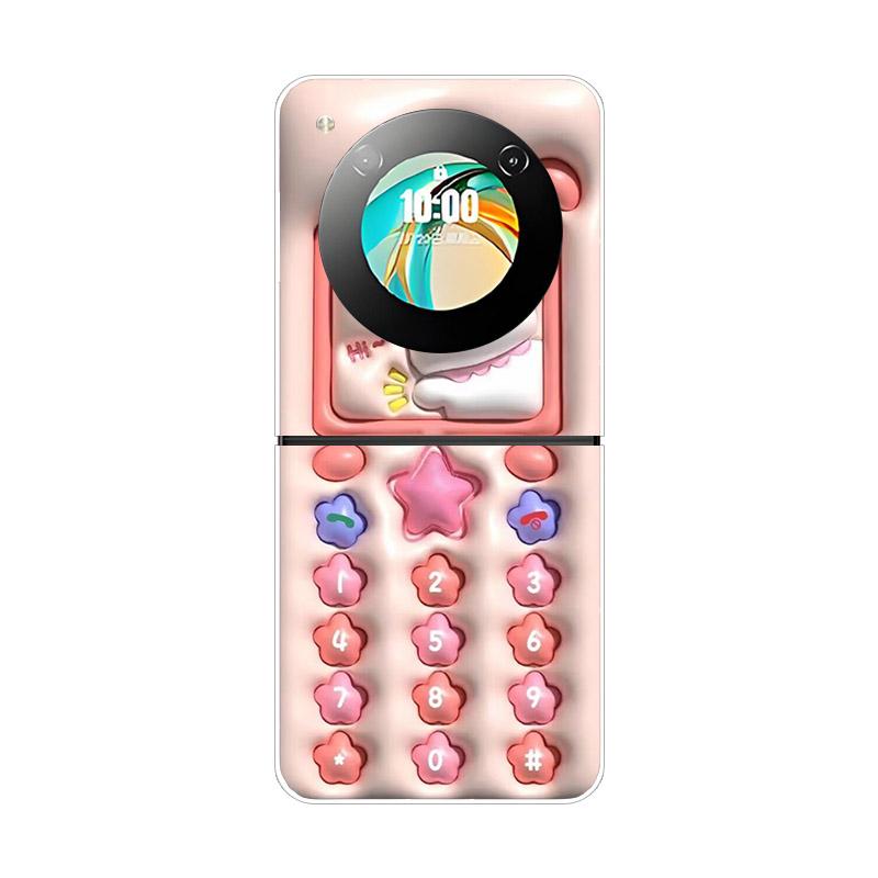 Etui For ZTE Nubia Flip NX724J Modne Malowane Przezroczyste Twarde PC Składane Pokrowiec For ZTE Libero Flip Przezroczyste Etui Funda